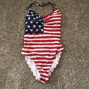 Patriotic one piece swimsuit